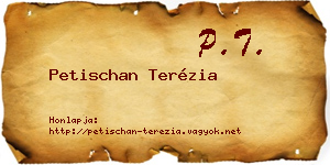 Petischan Terézia névjegykártya